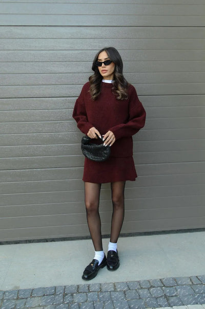 Helena | Knitted Skirt Set